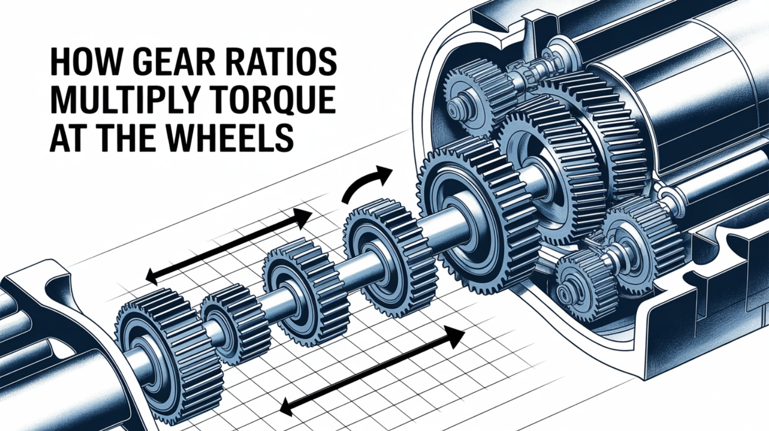 Illustration of How Gear Ratios Multiply Torque at the Wheels