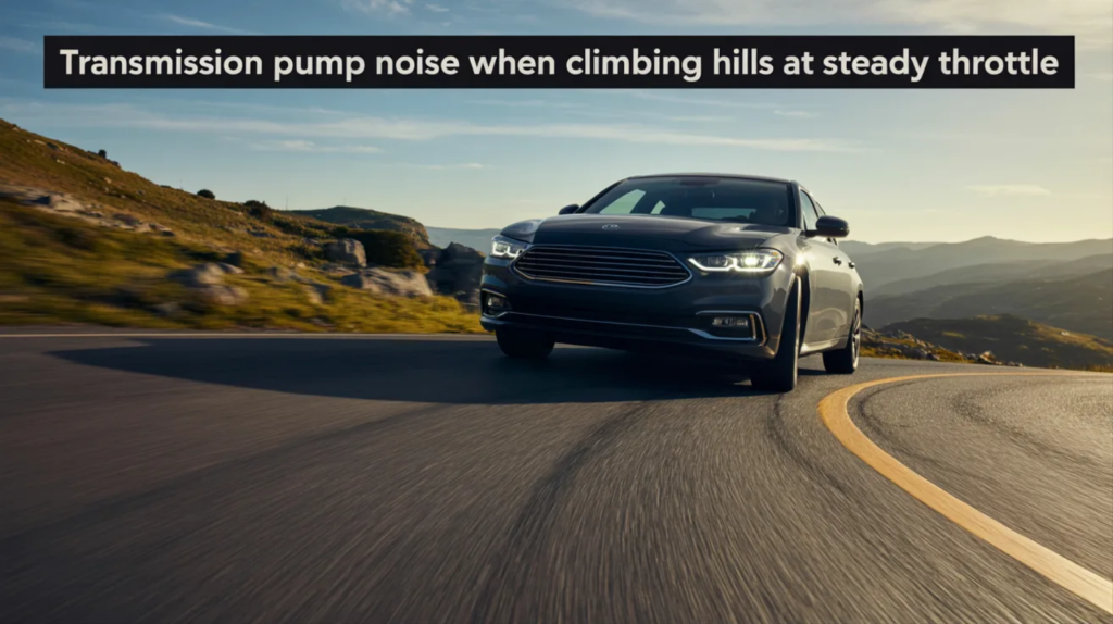 Transmission pump noise when climbing hills at steady throttle (not hard acceleration)